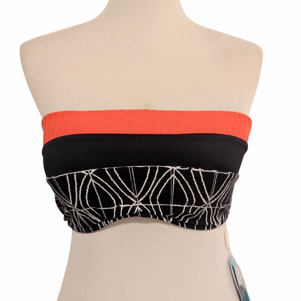 Seafolly Australia Womens NWT Size US 8 Tidepool Strap/Bandeau Beach Bikini Top